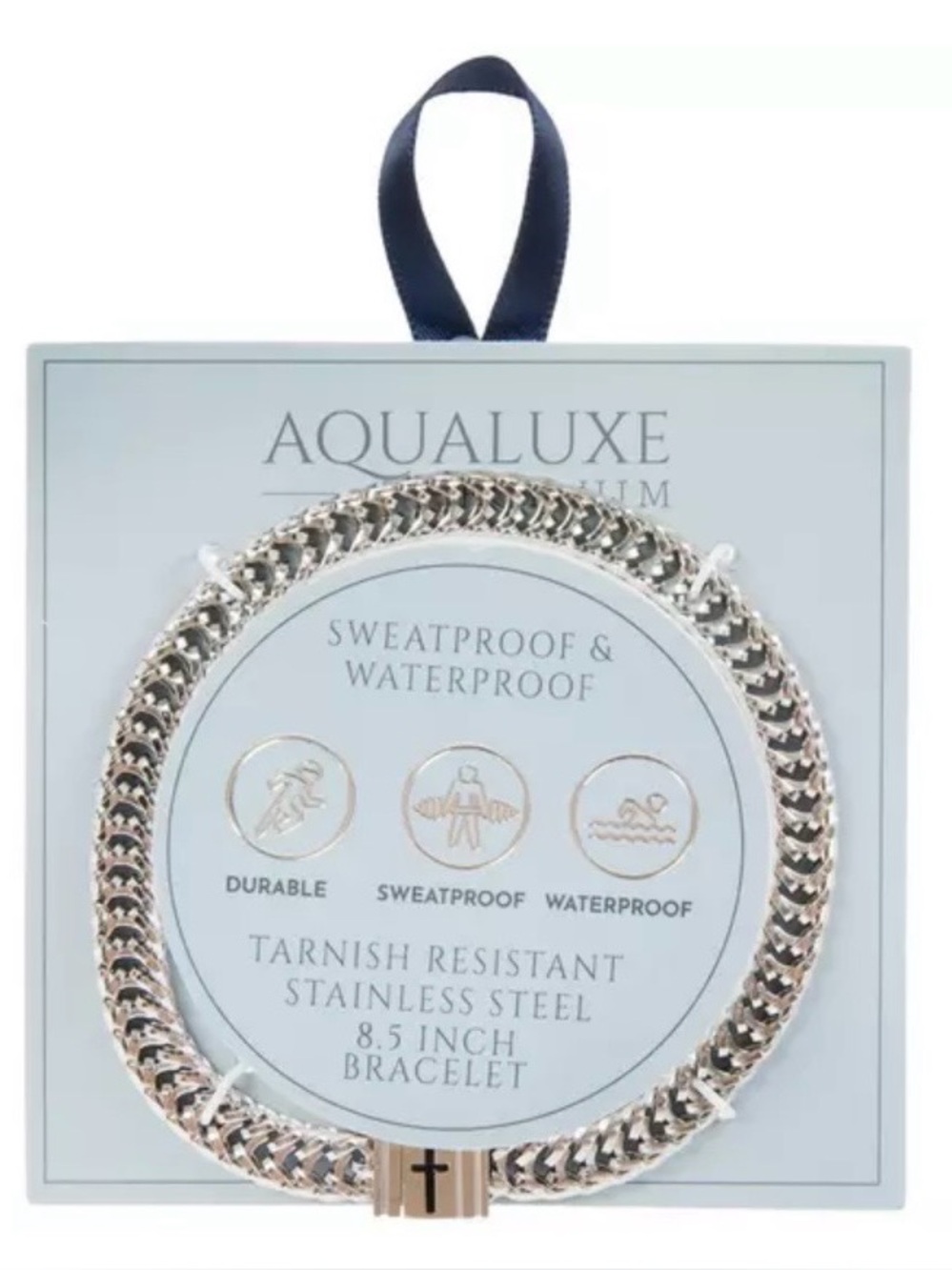 Cross Stainless Steel Snake Chain Waterproof Magnetic Waterproof Bracelet